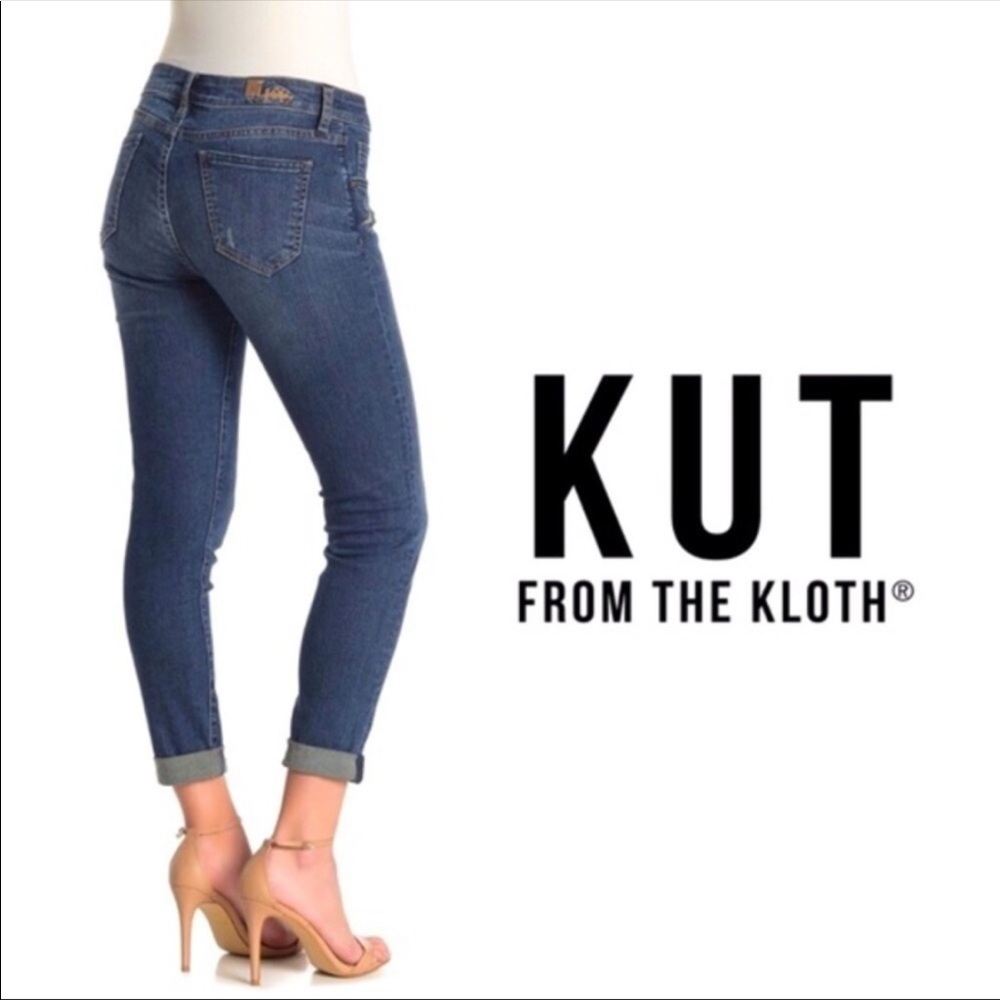 Kut from the Kloth boyfriend jeans darker wash size 8